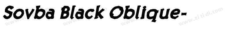 Sovba Black Oblique字体转换